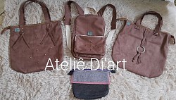 Coleção Di'art/Di'Stilo: bolsas, mochila, nécessaire.