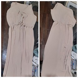 Macacão transpassado, em tecido Crepe de malha